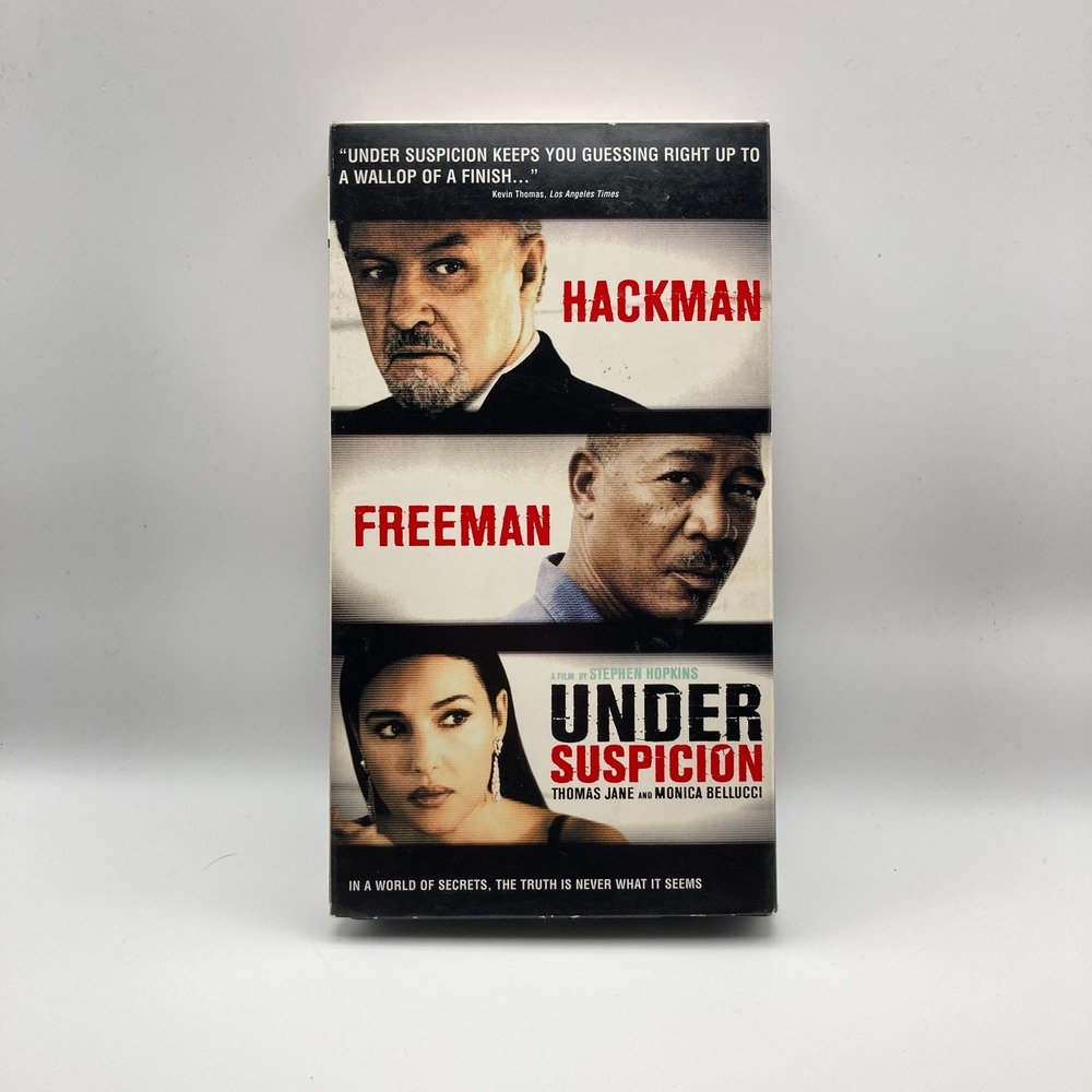 Under Suspicion VHS 2000 Movie Gene Hackman Morgan Freeman Blockbuster VideoCase